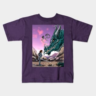 Äventyr: The Knight and the Dragon Kids T-Shirt